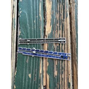 Vintage Hiawatha and Dritz Sewing and Knitting Gauges Metal Measuring Tools 2pc